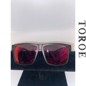 ToRoE-RANGE Black Sunglasses with Fire Red Lenses-Good condition-see pictures